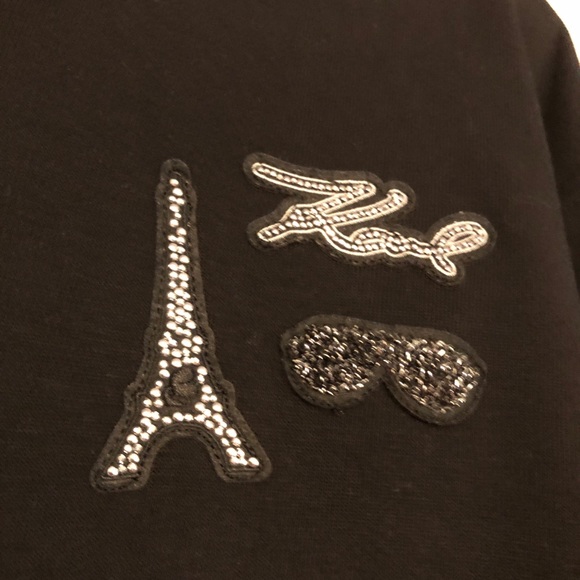 Karl Lagerfeld black crew neck- Size M - Picture 2 of 8